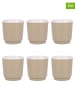 Villa d´Este 6er-Set: Kaffeebecher "Forma" in Beige - 100 ml