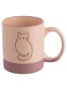 Villa d´Este 2-delige set: koffiekoppen "Mocha Miao" beige/bruin - 280 ml