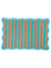Villa d´Este 6er-Set: Tischsets "Wavy Ocean" in Blau/ Hellbraun - (L)29 x (B)43,5 cm