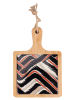 Villa d´Este Schneidebrett "Malindi" in Hellbraun/ Schwarz - (B)13,5 x (H)20,3 cm