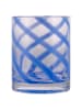 Villa d´Este 6-delige set: glazen "Vertigo" blauw - 340 ml