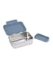 Lässig Lunchbox "Adventure" in Blau/ Silber - (B)17,3 x (H)13,3 x (T)6,9 cm