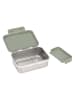Lässig Edehlstahl-Lunchbox "Happy Prints" in Grün/ Grau - (L)17 x (B)13 x (H)6 cm