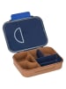Lässig Lunchbox "Little Gang - Smile" donkerblauw - (B)21 x (H)5 x (D)17 cm