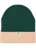 Lässig Wollbeanie in Grün/ Orange