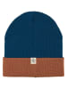 Lässig Wollbeanie "Little Gang" in Blau/ Hellbraun