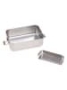 Lässig Lunchbox ''Nature'' in Silber/ Beige - (B)18 x (H)6 x (T)12 cm