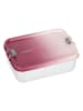 Lässig Lunchbox ''Solid'' in Silber/ Pink - (B)18 x (H)6,9 x (T)13,3 cm