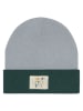 Lässig Beanie in Grau/ Grün