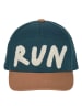 Lässig Cap "Run" in Dunkelblau/ Hellbraun