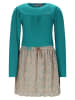 No-No Kleid "Morly" in Petrol/ Beige