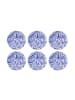 Hermia 6er-Set: Dessertteller in Weiß/ Blau - Ø 19,3 cm