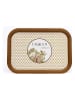 Hermia Tablett in Hellbraun/ Gold - (L)28,5 x (B)40 cm