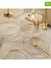 Hermia 6er-Set: Dessertteller in Transparent/ Gold - Ø 16 cm