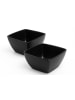 Hermia 2-delige set: serveerkommen zwart - (L)24 x (B)24 cm