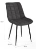 IDOMYA Factory 2-delige set: eetkamerstoelen "Melinda" antraciet - (B)46 x (H)82 x (D)62,5 cm