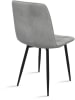 IDOMYA Factory 4er-Set: Esszimmerstühle "Linda" in Grau/ Schwarz - (B)55 x (H)88 x (T)46 cm