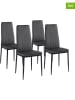 IDOMYA Factory 4er-Set: Stühle "Jade" in Anthrazit/ Schwarz - (B)41,5 x (H)96 x (T)39 cm