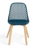 IDOMYA Factory 4-delige set: stoelen antraciet/wit/blauw/grijs - (B)46 x (H)86 x (D)56 cm