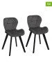 IDOMYA Factory 2er-Set: Esszimmerstühle "Daisy" in Grau - (B)50 x (H)79 x (T)47,5 cm