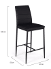 IDOMYA Factory 4er-Set: Barhocker "Regilux" in Schwarz - (B)43 x (H)100 x (T)52 cm