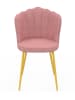 IDOMYA Factory 2-delige set: eetkamerstoelen "Arielle" lichtroze - (B)55 x (H)82 x (D)51 cm