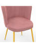 IDOMYA Factory Krzesła (2 szt.) w kolorze jasnoróżowym do jadalni - 55 x 82 x 51 cm