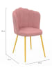 IDOMYA Factory 2-delige set: eetkamerstoelen "Arielle" lichtroze - (B)55 x (H)82 x (D)51 cm