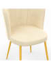 IDOMYA Factory 2er-Set: Esszimmerstühle "Arielle" in Creme - (B)55 x (H)82 x (T)51 cm