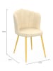 IDOMYA Factory 2-delige set: eetkamerstoelen "Arielle" crème - (B)55 x (H)82 x (D)51 cm
