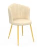 IDOMYA Factory 2er-Set: Esszimmerstühle "Arielle" in Creme - (B)55 x (H)82 x (T)51 cm