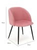 IDOMYA Factory 2-delige set: eetkamerstoelen "Nina" lichtroze - (B)52 x (H)79 x (D)60 cm