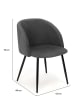 IDOMYA Factory 2er-Set: Esszimmerstühle "Nina" in Grau - (B)52 x (H)79 x (T)60 cm