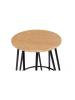 IDOMYA Factory 4er-Set: Barhocker "Missouri" in Hellbraun/ Schwarz - (B)30 x (H)66,5 x (T)30 cm