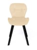IDOMYA Factory 4-delige set: eetkamerstoelen "Daisy" beige/zwart - (B)47,5 x (H)79 x (D)50 cm