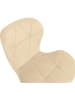 IDOMYA Factory 4-delige set: eetkamerstoelen "Daisy" beige/zwart - (B)47,5 x (H)79 x (D)50 cm