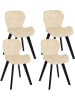 IDOMYA Factory 4-delige set: eetkamerstoelen "Daisy" beige/zwart - (B)47,5 x (H)79 x (D)50 cm
