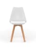 IDOMYA Factory 2-delige set: eetkamerstoelen "Nordia" wit - (B)46 x (H)79,5 x (D)51 cm
