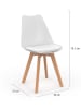 IDOMYA Factory 2-delige set: eetkamerstoelen "Nordia" wit - (B)46 x (H)79,5 x (D)51 cm