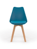 IDOMYA Factory 2-delige set: eetkamerstoelen "Nordia" blauw - (B)46 x (H)79,5 x (D)51 cm