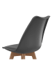 IDOMYA Factory 6-delige set: eetkamerstoelen "Nordia" grijs - (B)46 x (H)79,5 x (D)51 cm