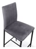 IDOMYA Factory 4er-Set: Barhocker "Jade" in Grau/ Schwarz - (B)46,5 x (H)100 x (T)43 cm