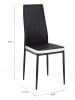 IDOMYA Factory 4-delige set: eetkamerstoelen "Jodie" zwart/wit - (B)41,5 x (H)96 x (D)39 cm