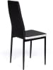 IDOMYA Factory 4-delige set: eetkamerstoelen "Jodie" zwart/wit - (B)41,5 x (H)96 x (D)39 cm