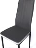 IDOMYA Factory Krzesła (4 szt.) "Jodie" w kolorze antracytowo-czarnym - 41,5 x 96 x 39 cm