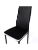 IDOMYA Factory 6-delige set: stoelen "Jodie" zwart/wit - (B)39 x (H)96 x (D)41,5 cm