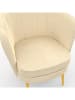 IDOMYA Factory Sessel "Arielle" in Creme - (B)64 x (H)76 x (T)59 cm