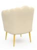 IDOMYA Factory Sessel "Arielle" in Creme - (B)64 x (H)76 x (T)59 cm