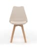 IDOMYA Factory 6-delige set: eetkamerstoelen "Nordia" beige - (B)46 x (H)79,5 x (D)51 cm