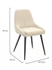 IDOMYA Factory 2-delige set: eetkamerstoelen "Olivia" crème - (B)47,5 x (H)79 x (D)54 cm